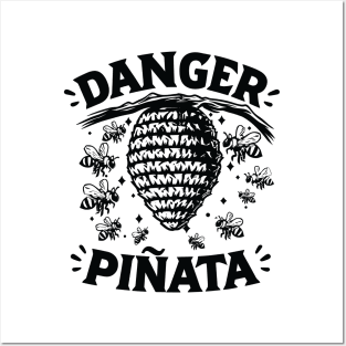 Danger Piñata - Funny Beehive Humor and Bee Caution Posters and Art